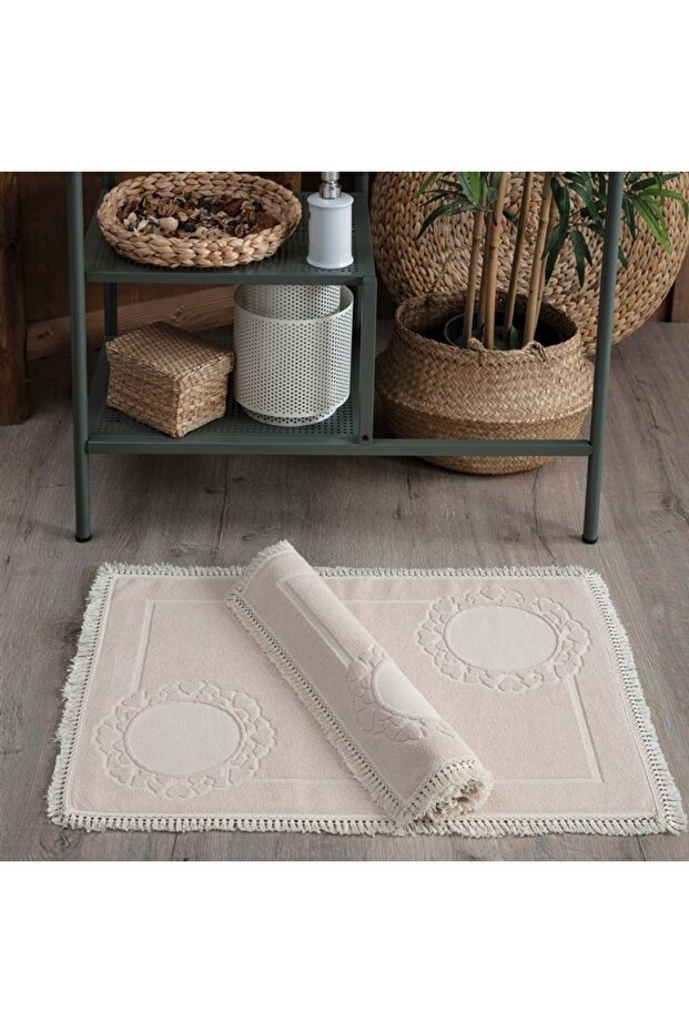 Püskül Dantelli Ayak Havlusu (50 X 70) Cm 2'li - 1