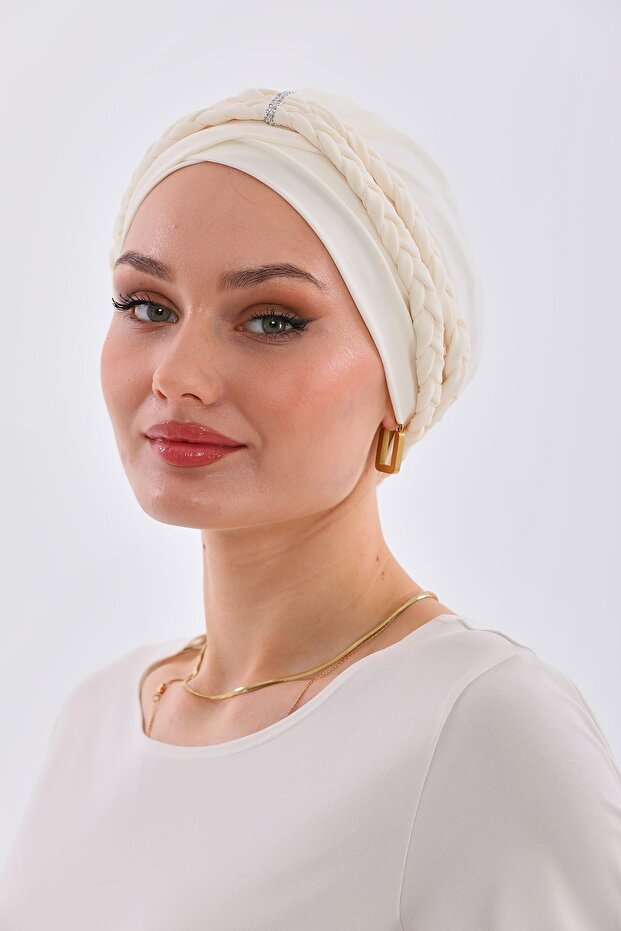 Çift Örgülü Bone - 4