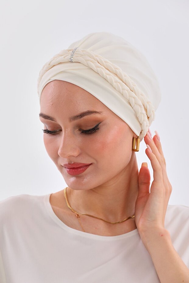 Çift Örgülü Bone - 1