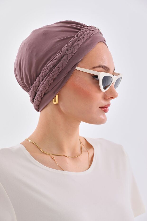 Çift Örgülü Bone - 5