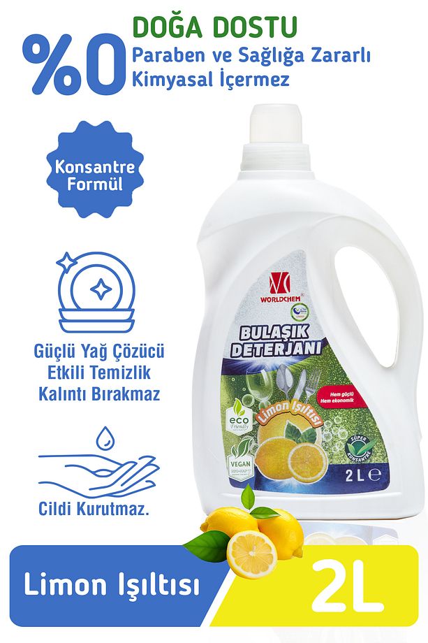 Bitkisel Bulaşık Deterjanı Elde Vegan Ve Çevre Dostu Helal Sertifikalı 2 L - 2