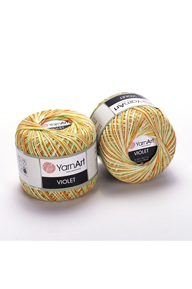 Vıolet Melange - Ebruli, Merserize Dantel Ebruli-503 - 1