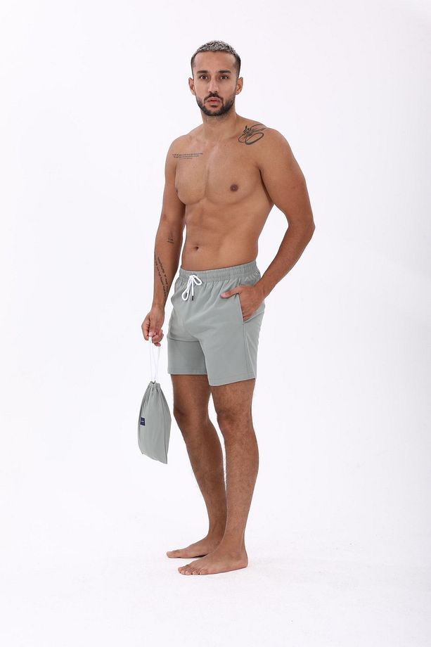 Stretch Haki Deniz Şortu - 1