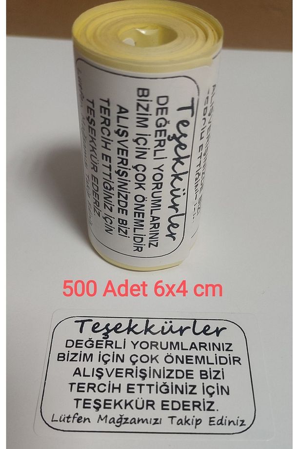 E-ticaret Teşekkür Kart Müşteri Takip Ve Yorum Talebi Yapışkanlı Etiket Notu - 2