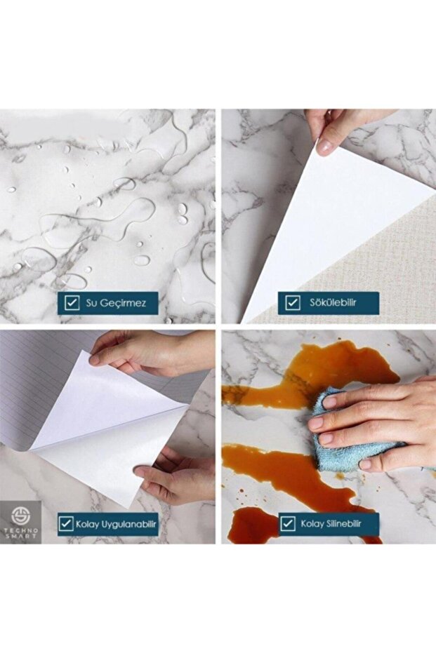 طلاء رقائق المطبخ من الرخام الأبيض - 3