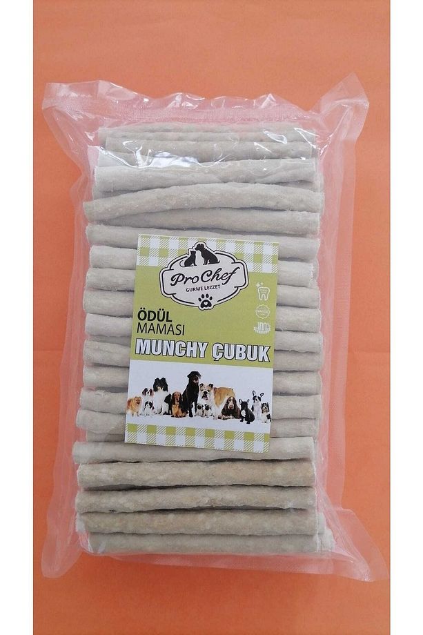 100 Adet Munchy Stick Çubuk ( 700/800 gr - Köpek Kemiği & Ödül Maması ) - 5
