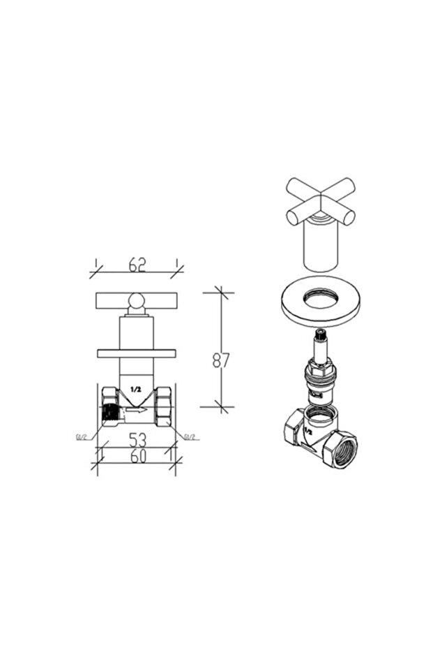Cross (PPRC) Stop Valf 69225 - 2