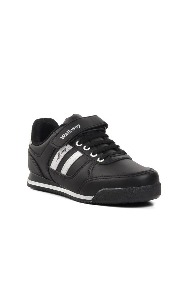 Effective Pu-P Black-White Children's Sports Shoes
