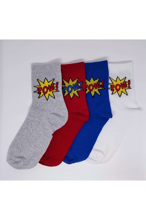 جوارب منقوشة باو 4 أزواج - 1