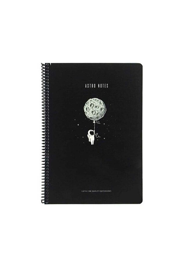 Astro Notes Balloon 1 غطاء كرتوني حلزوني 80 ورقة دفتر ملاحظات مقاس A4