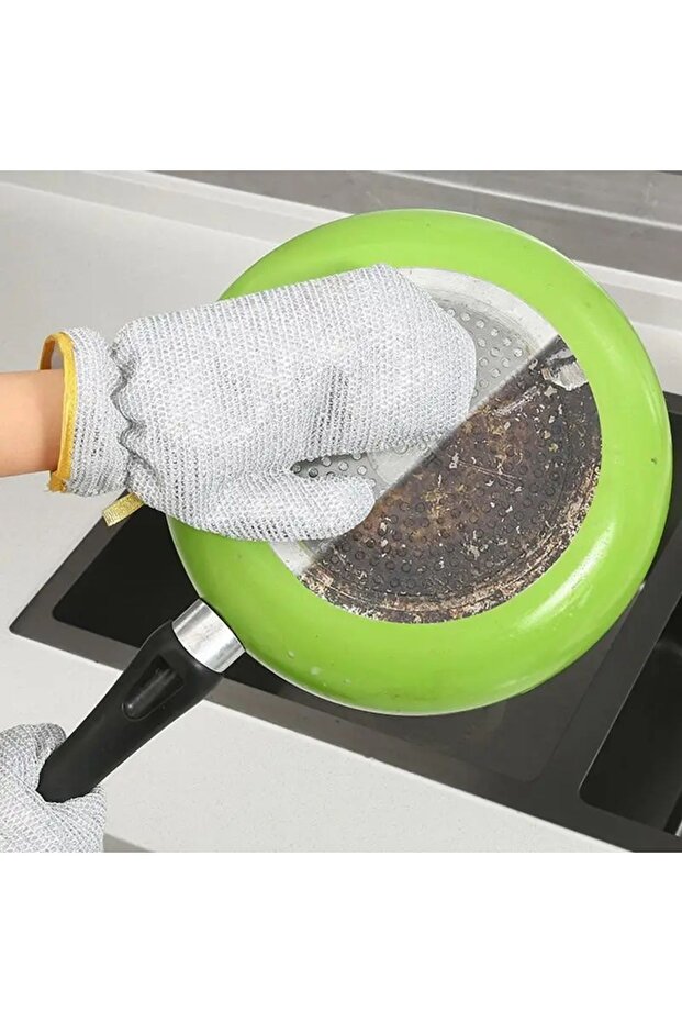 Waterproof Stainless Wire Dishwashing Gloves Tough Dirt Rust Remover Scraper Cleaning Gloves