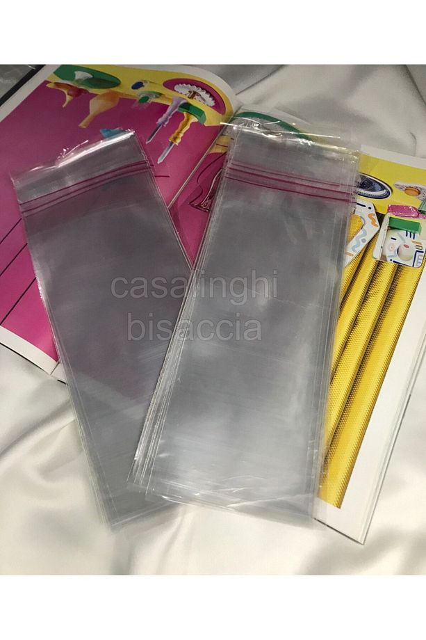 10x25 Cm (KAPAK PAYI DAHİL) Yapışkanlı Jelatin Poşet Bantlı Şeffaf Opp Torba Paket - (50 ADET) - 2
