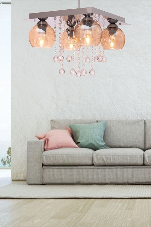 Minör 4'Lü Ledli Kumandalı Avize - 1