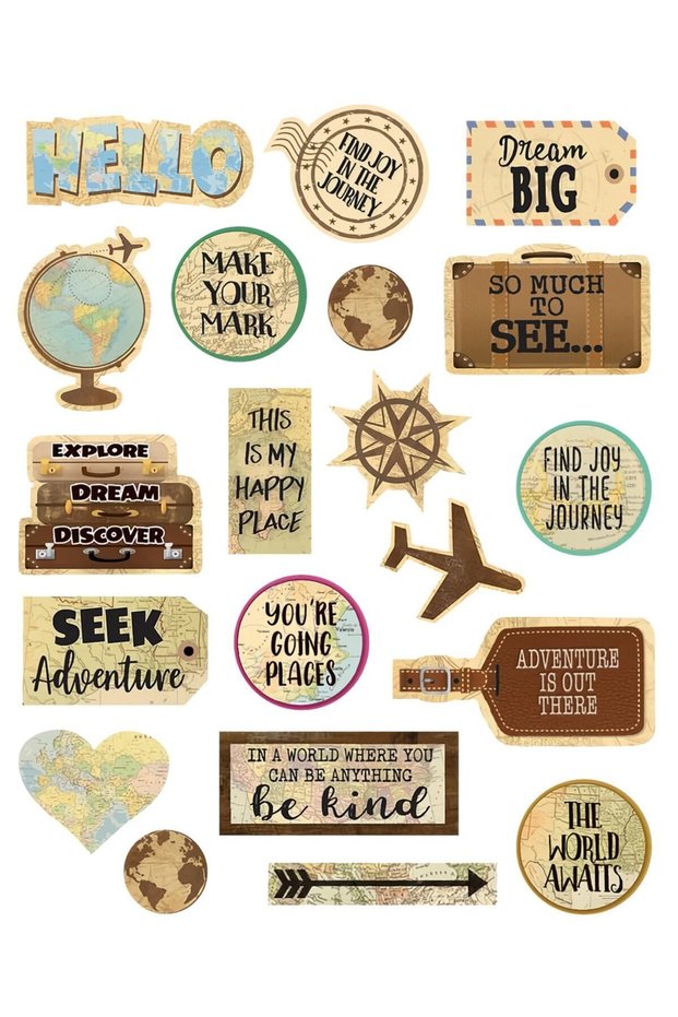 Travel Trip Suitcase Adventure Custom Design Label Sticker Decal