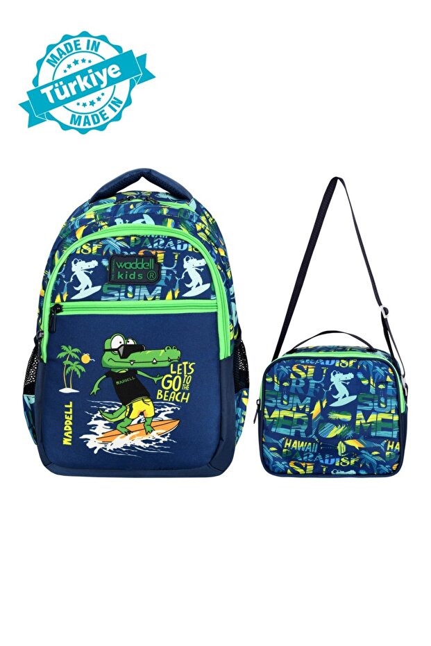 First Quality Waterproof Orthopedic Men's Primary School Bag + Lunch Box