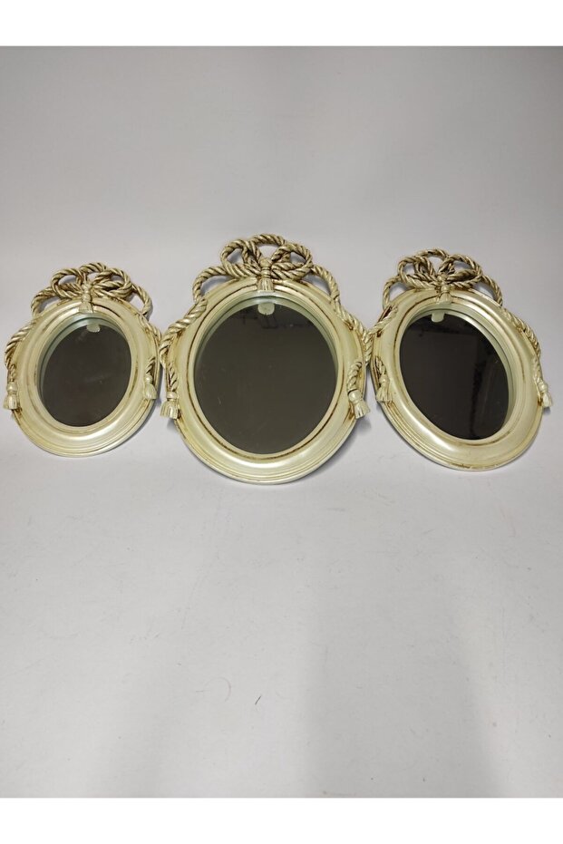 3 'lü Polyester Halatlı Model Sedef Ayna Seti - 1