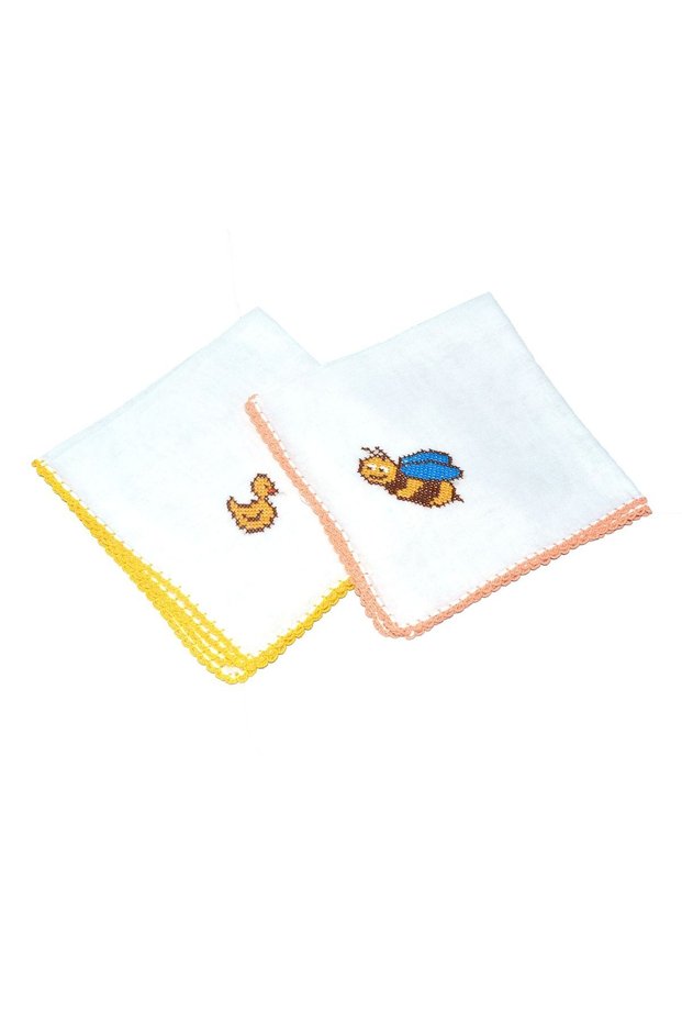 Kuti's Embroidered 2-Piece Baby Mouth Wipes Cute Couples