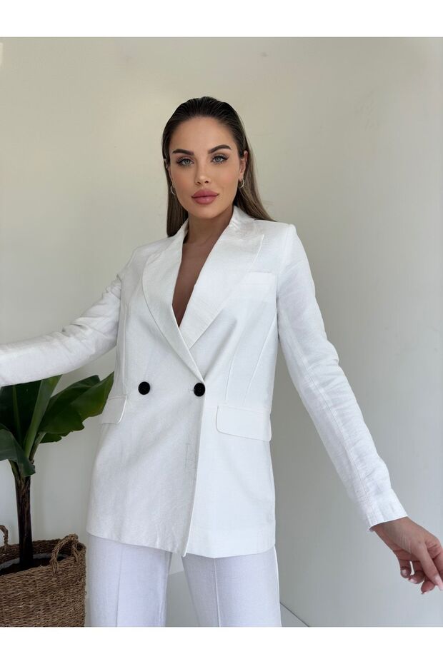 Rossi Linen Palazzo Women's Suit
