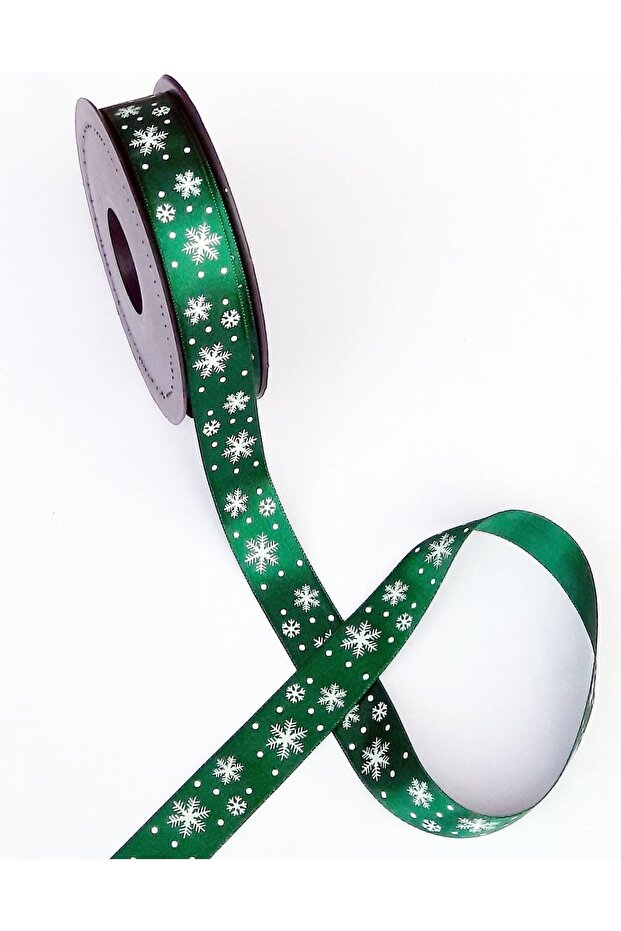 Green Satin New Year Ribbon 2 Cm Width 5 Meters