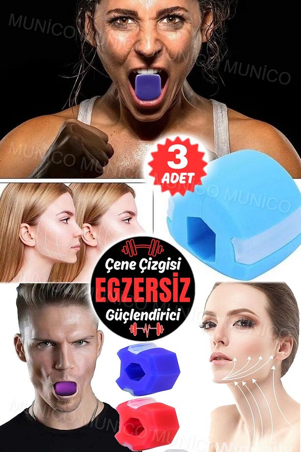 3 Adet Jawline Eğitmen Elmacık Kemiği Soğuk Çene Redüktör Boyun Çene Egzersiz Gerdanlık Eğitim Top - 9