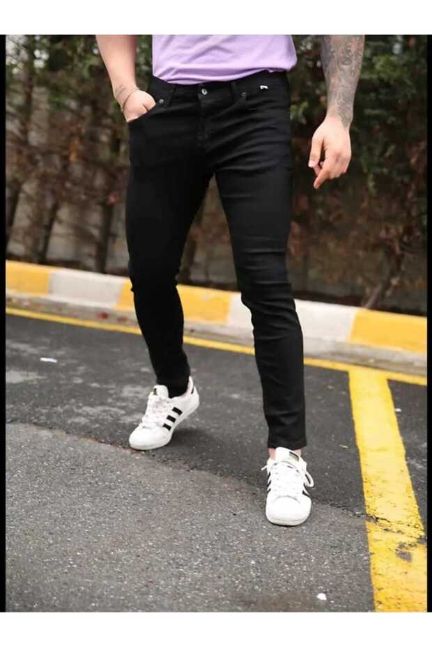 Men's Black Slim Fit Lycra Men's Jeans