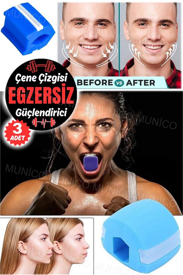 3 Adet Jawline Eğitmen Elmacık Kemiği Soğuk Çene Redüktör Boyun Çene Egzersiz Gerdanlık Eğitim Top - 1
