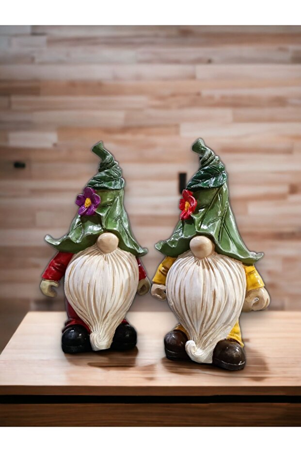 Sakallı Gnome Cüce Biblo Kırmızı & Sarı - 1