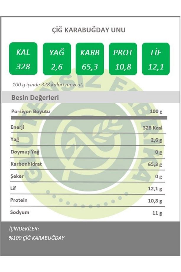 Glütensiz Çiğ Karabuğday Unu 1 Kg (GREÇKA) - 3