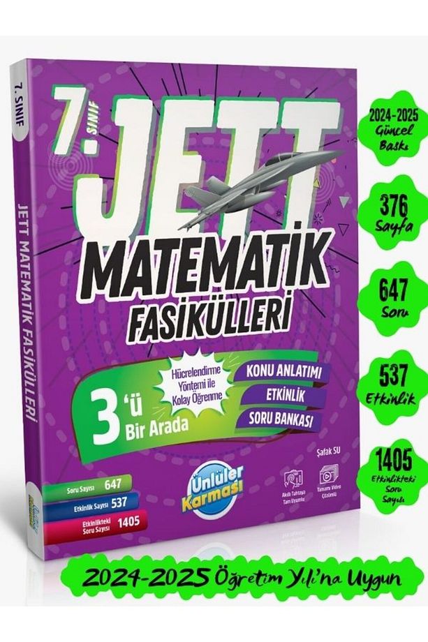 ÜNLÜLER KARMASI 7. SINIF JETT TÜRKÇE-MATEMATİK-FEN-SOSYAL FASİKÜL SET 4 KİTAP - 3