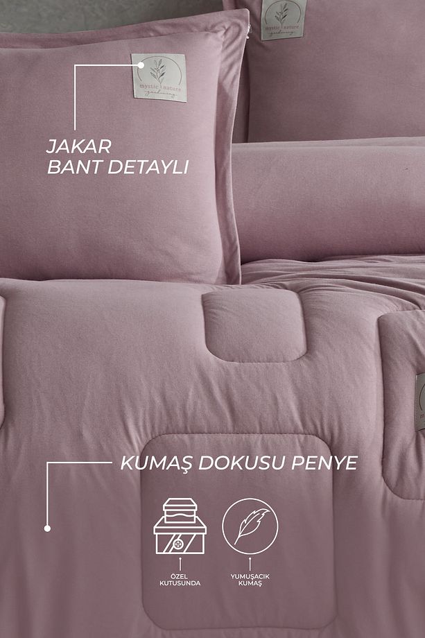 Kapsül Comfort Set Modern Uyku Seti Tek Kişilik Gülkurusu - 3
