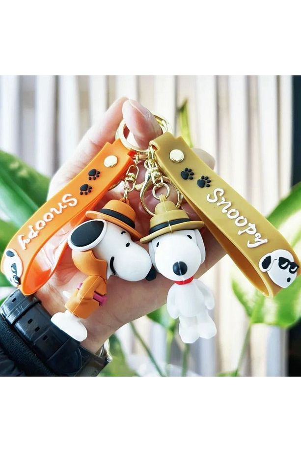 Snoopy Dog Anahtarlık Lüks Büyük Boy Çanta Aksesuarlı 3D Boyutlu Sevimli Kahraman Süper Köpek 1 Adet - 7
