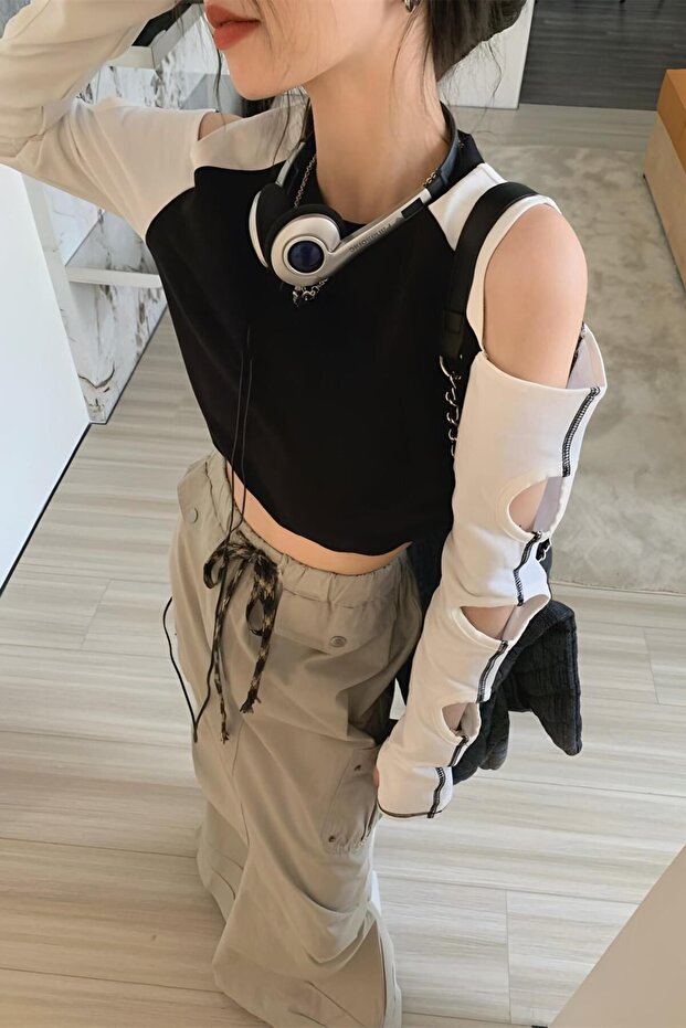 Basic Kol Detay Bluz - 2