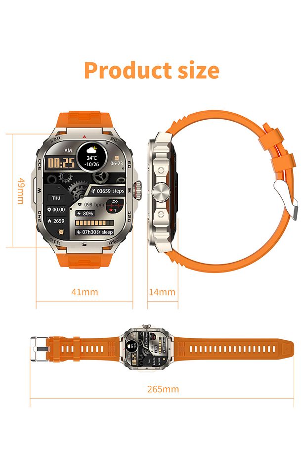 Akıllı Saat 2024 Model Son Sürüm Smart Watch 2,01 inç Büyük Ekran Çift Kordonlu 49 mm - 7
