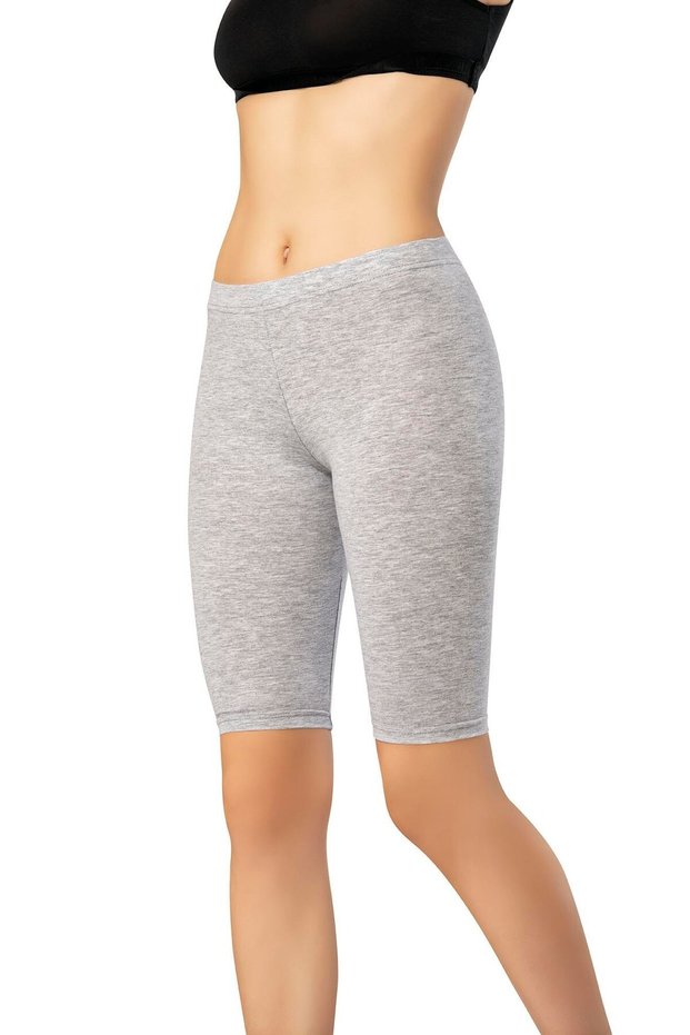 3 Pieces of Stretchy Cotton Above-Knee Women's Leggings 93% Cotton 7% Elastane