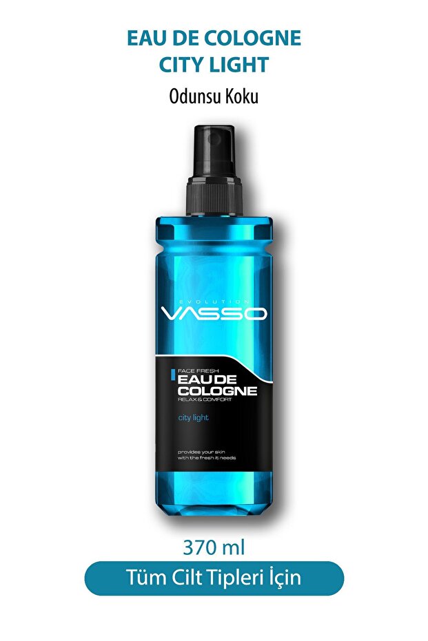 Özel Odunsu Kokulu Parfümlü Kolonya City Light Eau De Cologne 370 Ml - 1