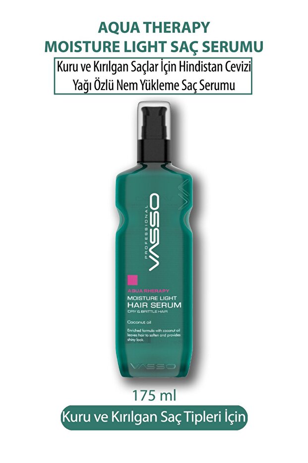 Kuru Ve Kırılgan Saçlar Için Hindistan Cevizi Yağı Özlü Nem Yükleme Serumu Aqua Therapy 175 ml - 1