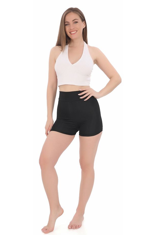 Sporcu Yüksek Bel Dalgıç Şort Disco Şort Deniz Şortu Fitness - 1