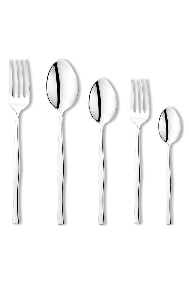 Solid 60 Parça Çatal Kaşık Takımı-gümüş01 - 1