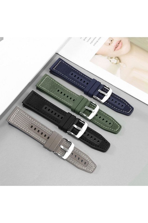 Huawei Watch Gt5/gt2e/gt2/gt2 Pro/gt3/gt3 Pro/gt4 46mm Lacivert Kumaş Ayarlanabilir Lansman Kordon - 8