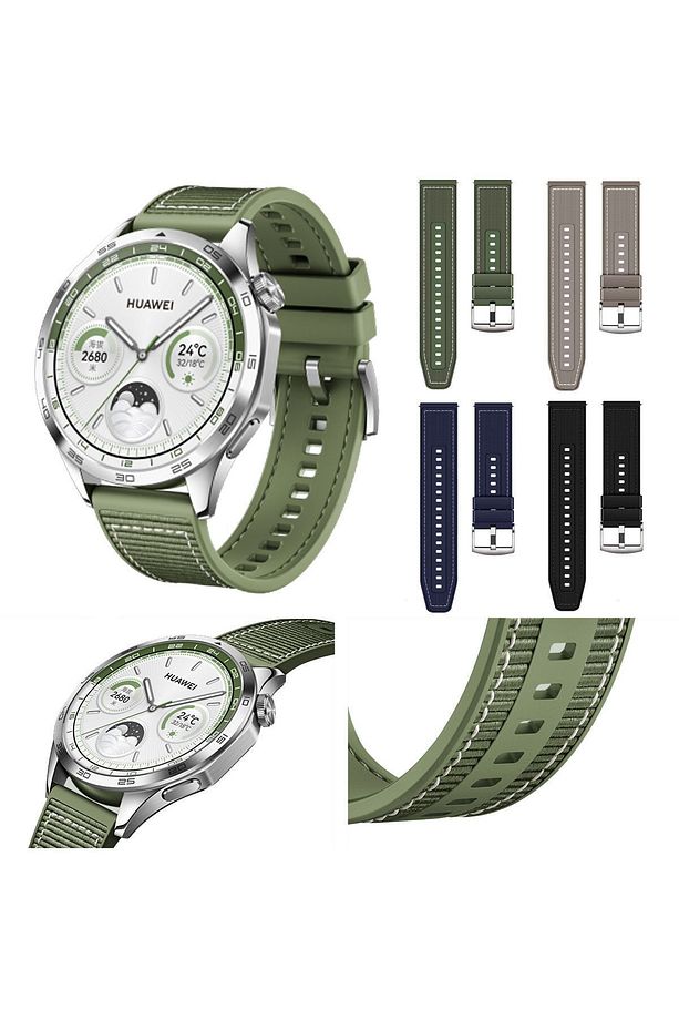 Huawei Watch Gt5/gt2e/gt2/gt2 Pro/gt3/gt3 Pro/gt4 46mm Lacivert Kumaş Ayarlanabilir Lansman Kordon - 6
