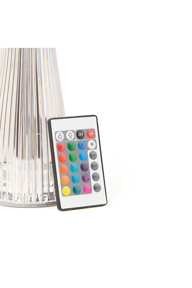Şeffaf Dokunmatik Ve Uzaktan Kumandalı Şarjlı Kristal Led Mantar Masa Lambası - 8