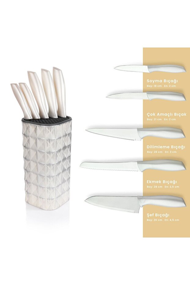 Quick Chef 6 Parca Standlı Bıcak Seti - 2