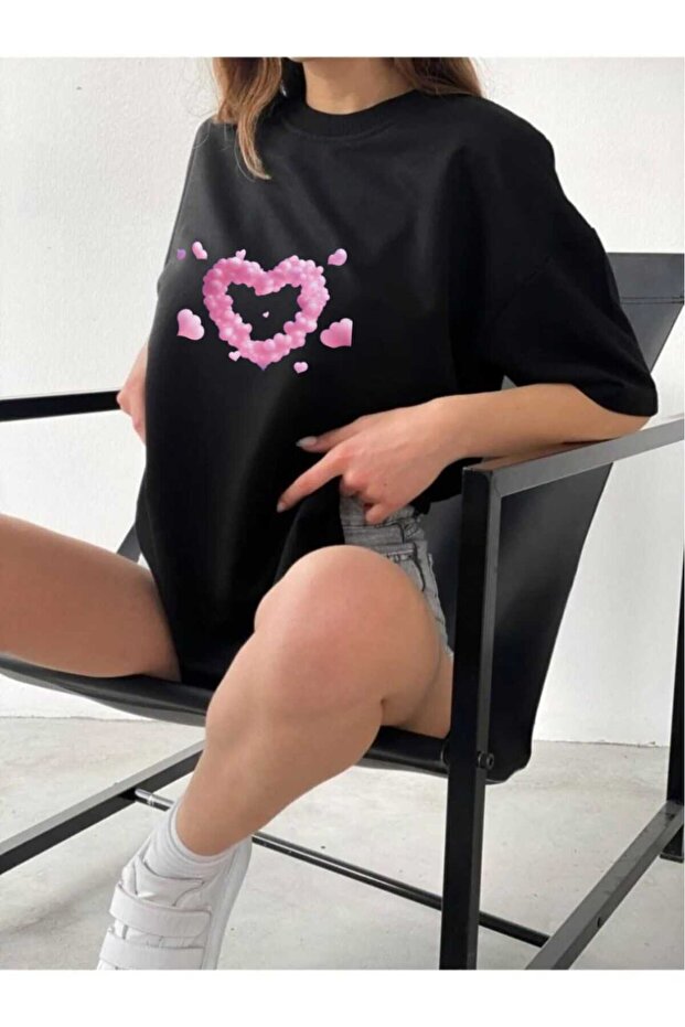 تي شيرت أساسي للجنسين مقاس كبير - 2