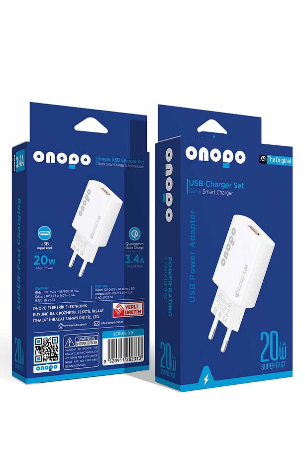 3.4a Usb Girişli Hızlı Şarj Adaptörü - X9 - 1