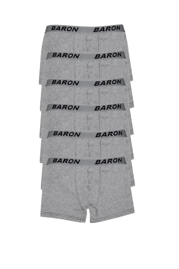 6-Pack Men's Gray Melange Boxer Set 100% Cotton Flexible Comfortable Waistband Classic Cut Economical Multi-Pack (Gray Boxer Set)