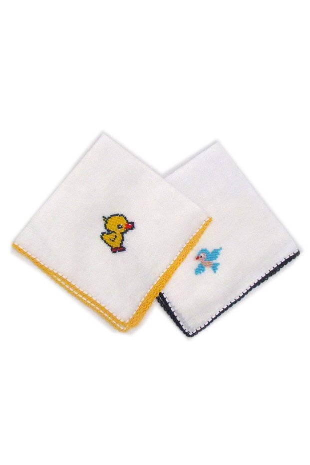 Kuti's Embroidered 2-Piece Baby Mouth Wipes Cute