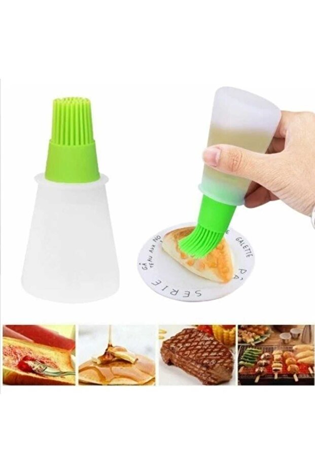 Silicone Oil, Sauce and Egg Spreading Brush with Chamber Dough Preparation