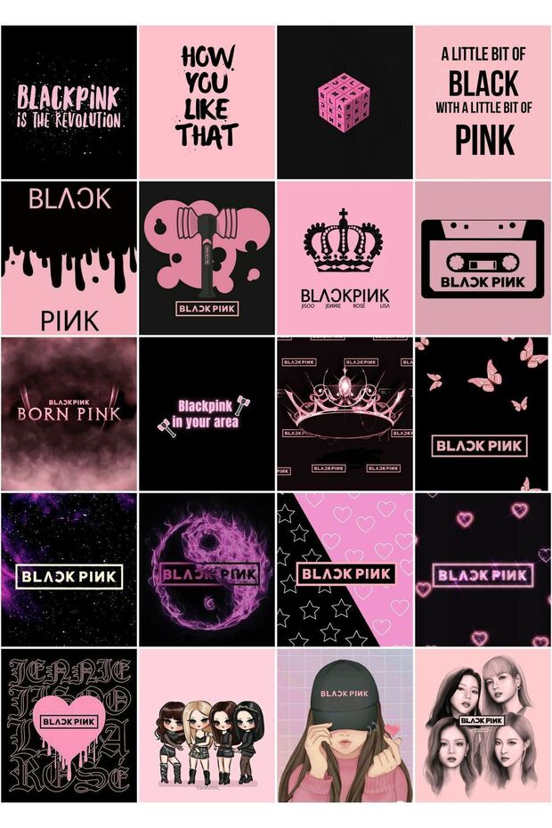 Kpop-Blackpink A5 Boy Multiple Sticker Set of 20