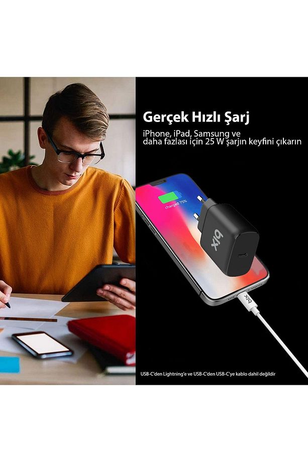 Bx-pd25ta 25w Hızlı Şarj / Pd Port Iphone / Samsung / Android Uyumlu Seyahat Şarjı Adaptörü - 5