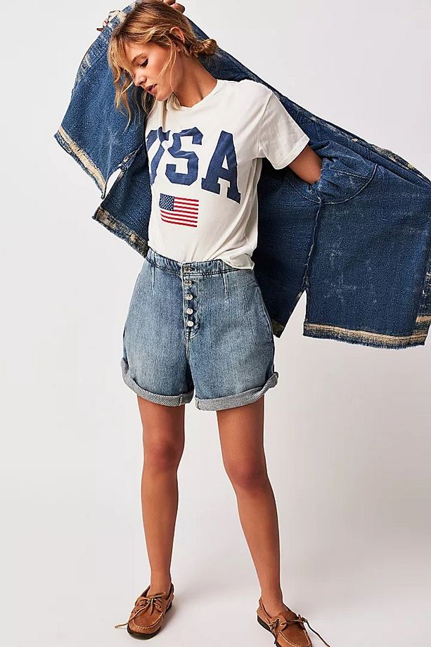 Klasik Kot Rengi Rahat Kalıp Denim Şort - 2